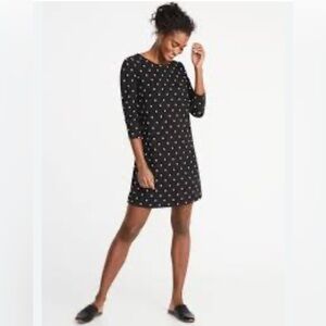 Old Navy Black Polka Dot Shift Dress.  Size-Medium